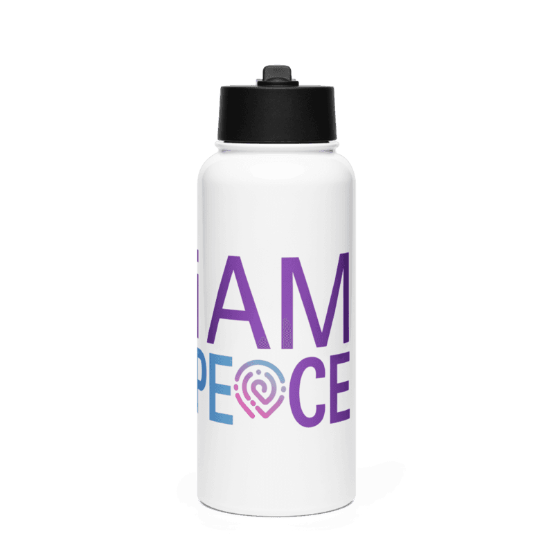 Stainless steel water bottle with a straw lid