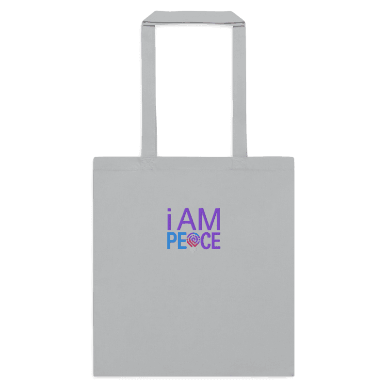 Grey cotton color tote bag