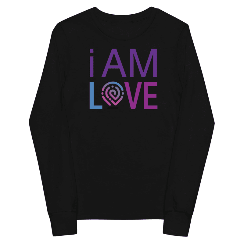 Youth black long sleeve tee